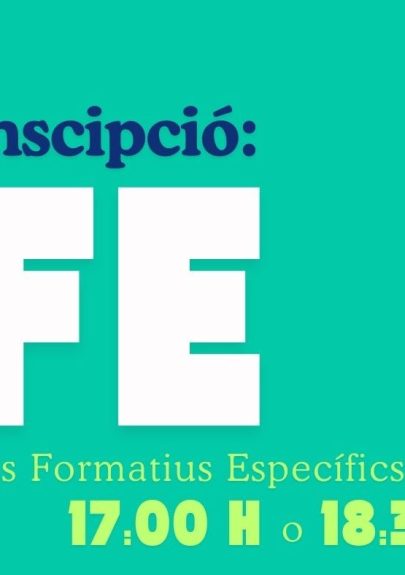 Suport a la preinscripció a IFE (Novetat!)